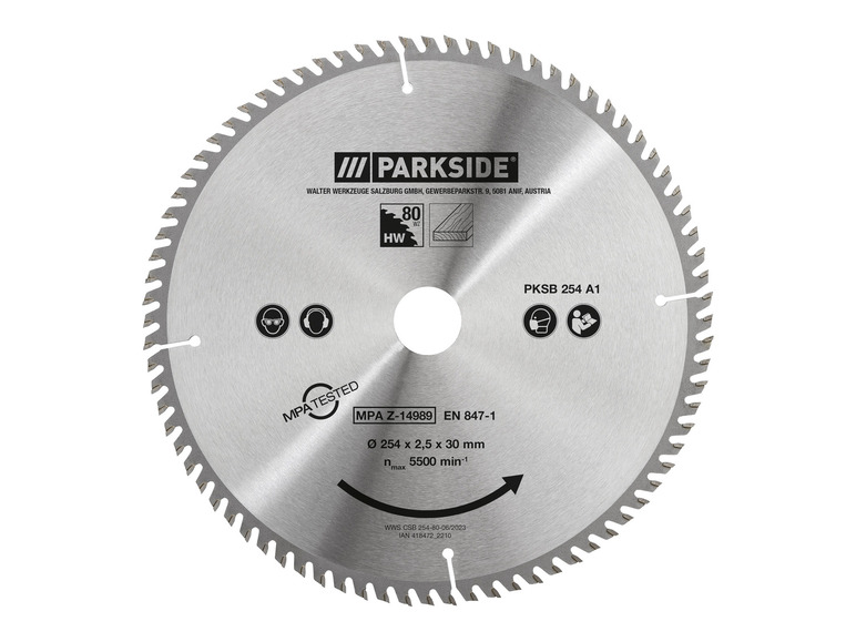 Aller en mode plein écran : PARKSIDE® Lame de scie circulaire PKSB 254 A1, 25,4 cm - Image 3