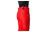 Pantalon de ski rouge avec un haut noir, vue latérale
