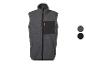Gilet polaire gris foncé pour homme avec accents noirs et tirettes de fermeture éclair orange