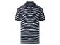 Polo rayé bleu marine à manches courtes pour homme
