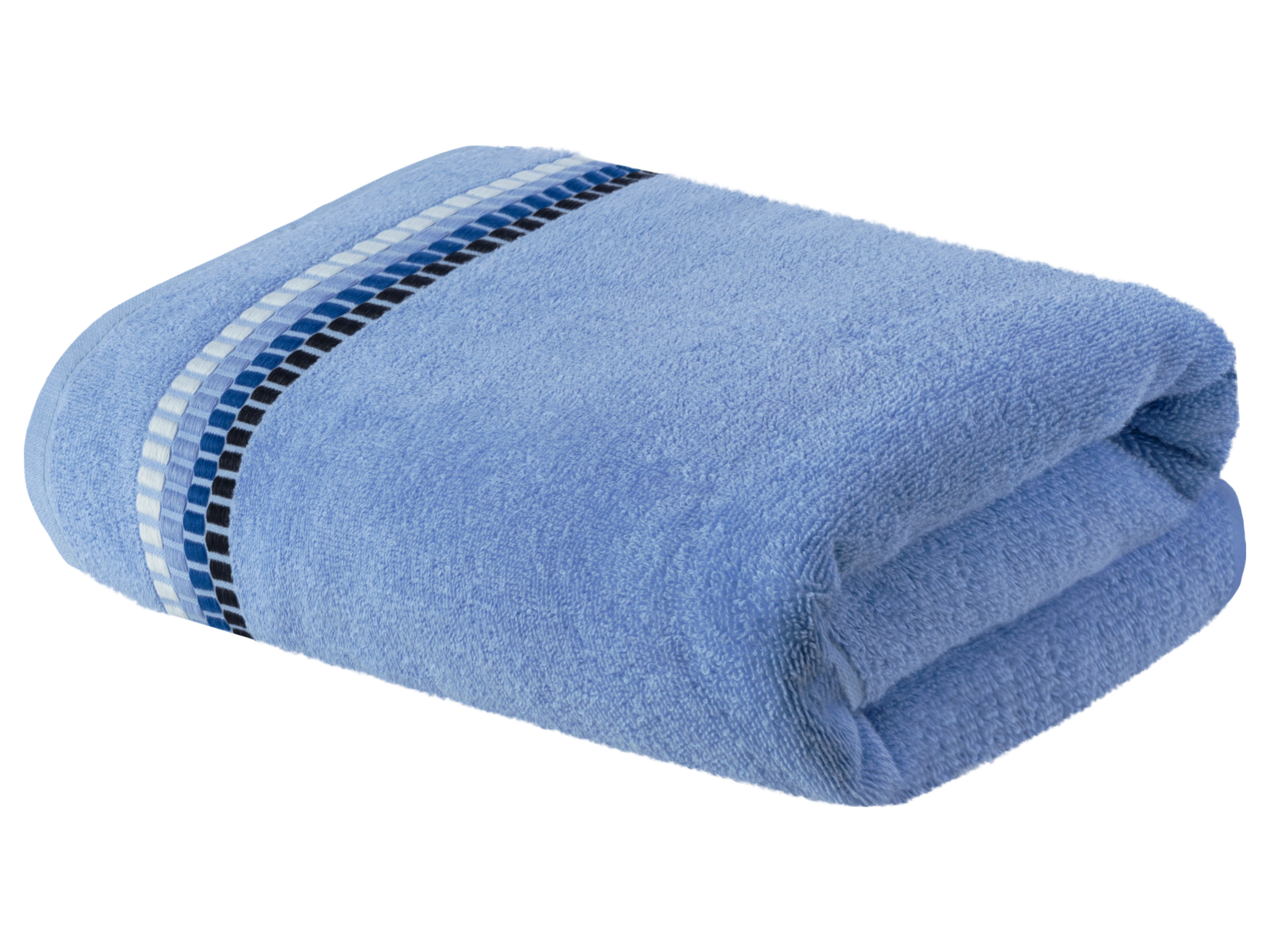 LIVARNO home Serviette de bain en éponge, 70 x 140 cm (bleu clair)