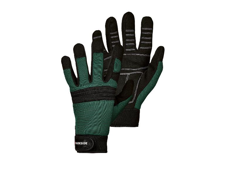 Gants de jardinage Parkside noirs et verts