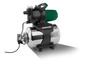 Une pompe à eau Parkside avec un réservoir en acier inoxydable.
