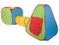 Tente et tunnel d'enfant multicolores pour jeux.