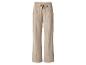 Pantalon large beige pour femme avec cordon de serrage à la taille