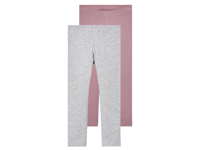 Deux leggings, un gris et un rose.