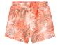 Shorts enfant à motif tropical corail.