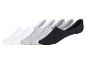 Lot de chaussettes invisibles : blanches, grises et noires.