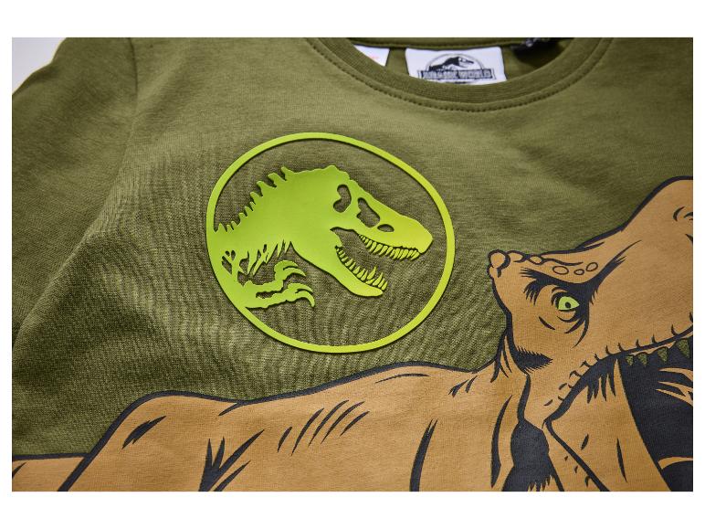 T-shirt vert avec imprimé dinosaure et logo JURASSIC WORLD