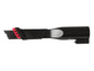 Un embout d'aspirateur noir avec une brosse rouge.