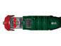 Un tournevis vert avec un porte-embout rouge.