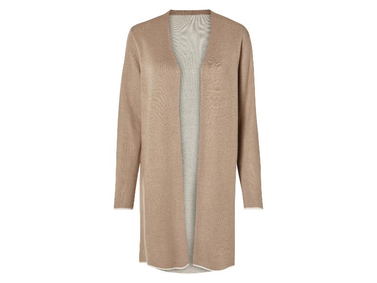 Long cardigan marron