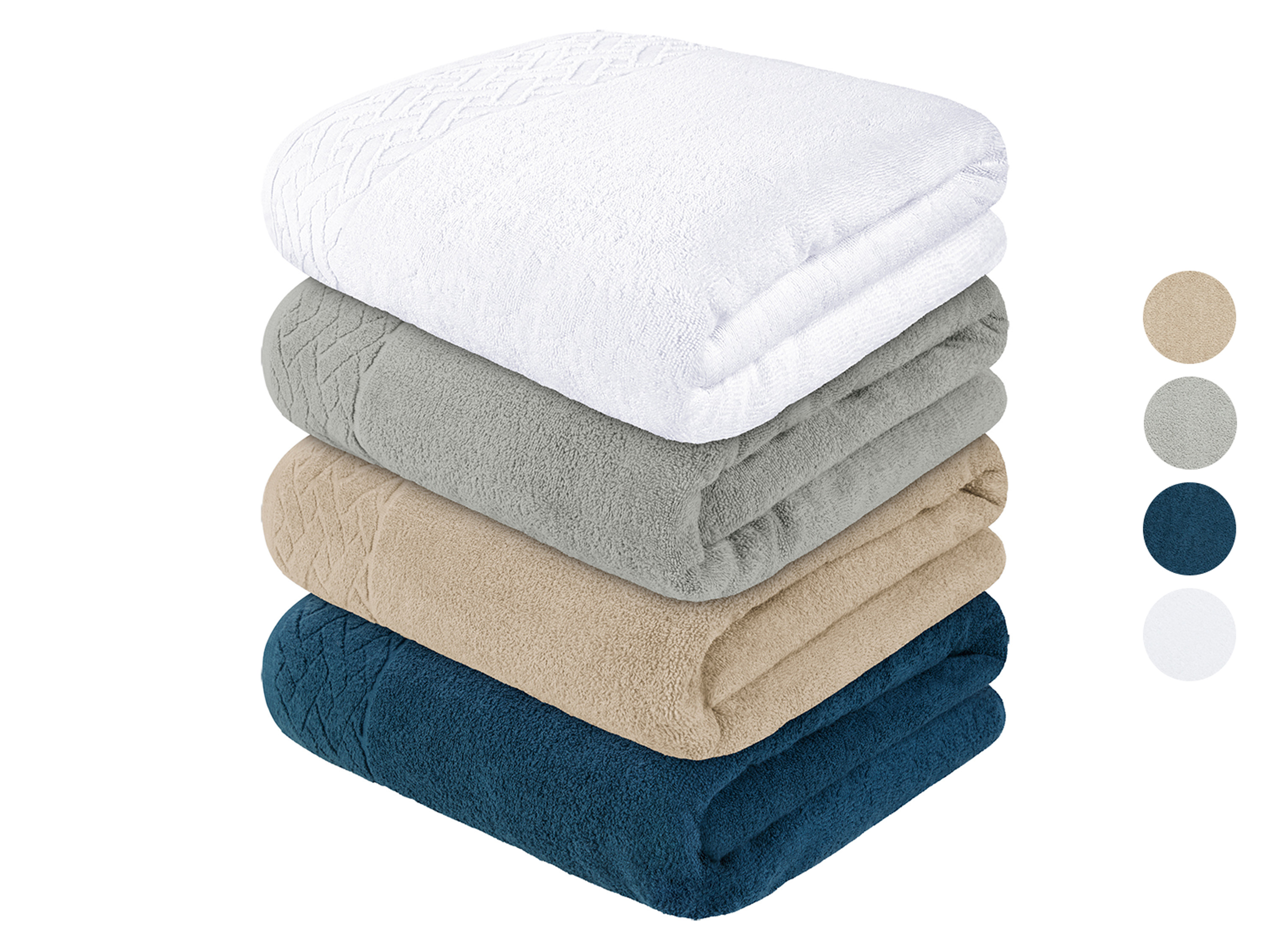 LIVARNO home Serviette de toilette en éponge, 100 x 150 cm