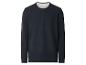 T-shirt Henley à manches longues bleu foncé pour homme avec trois boutons