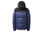 Doudoune matelassée pour homme, bleu marine et noir, vue de dos.