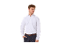 Homme portant une chemise blanche classique à manches longues et un pantalon foncé