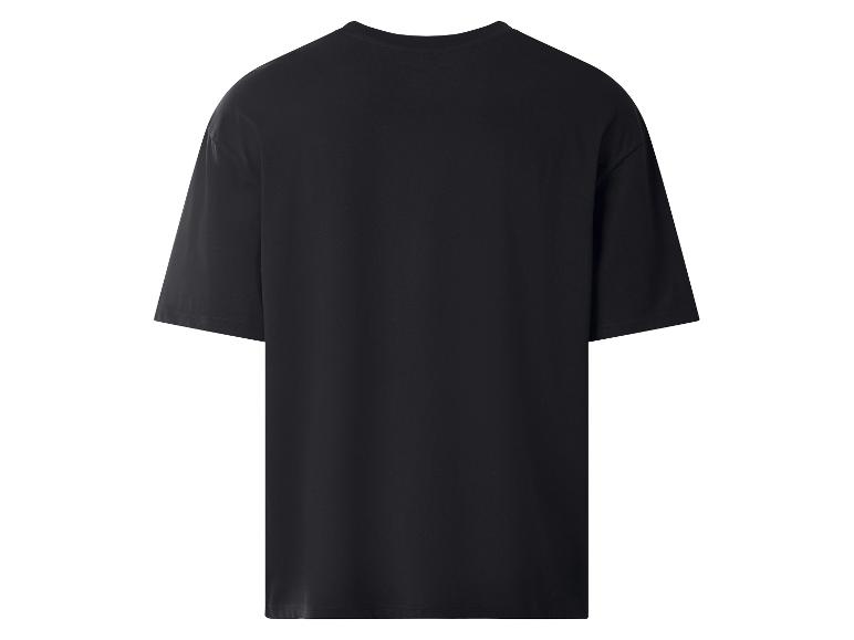 T-shirt noir pour homme à manches courtes, vue de dos