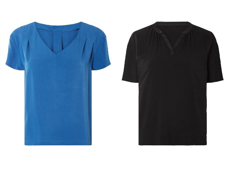 Chemisiers à manches courtes : modèle bleu marine et modèle noir.