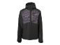 Veste de ski noire pour homme avec motif gris et accents orange