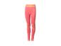 Legging de sport rose et orange avec des détails texturés.