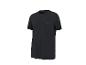 T-shirt noir à manches courtes avec un petit logo sur la poitrine.