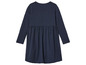 Une robe bleu marine à manches longues pour fille.