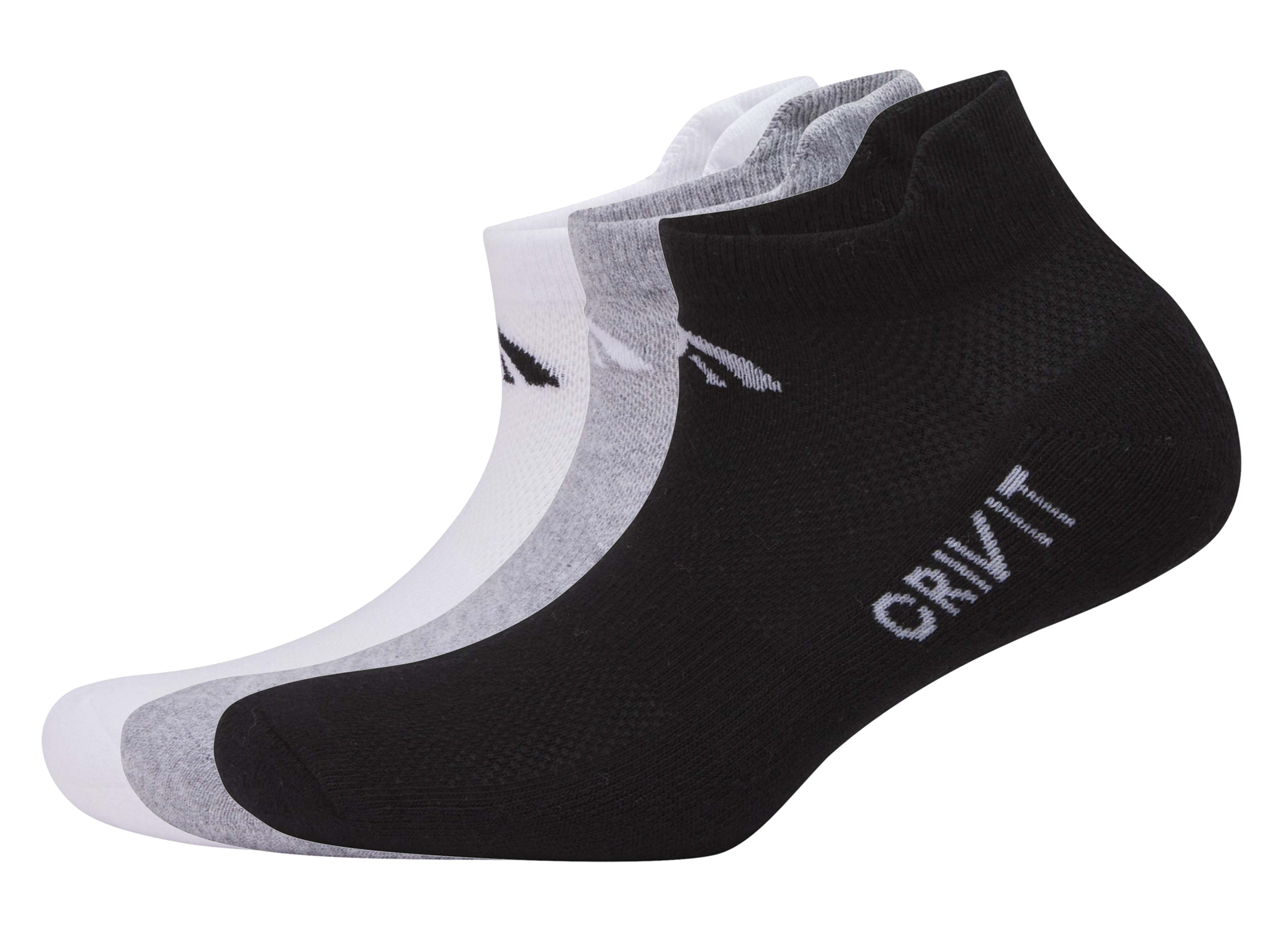 CRIVIT Chaussettes de sport femme (35-36, noir/blanc)