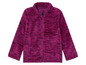 Une veste en polaire rose zippée.