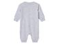 Combinaison bébé gris clair, vêtement pour nouveau-né.