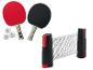 Raquettes de ping-pong Crivit, filet et balles.