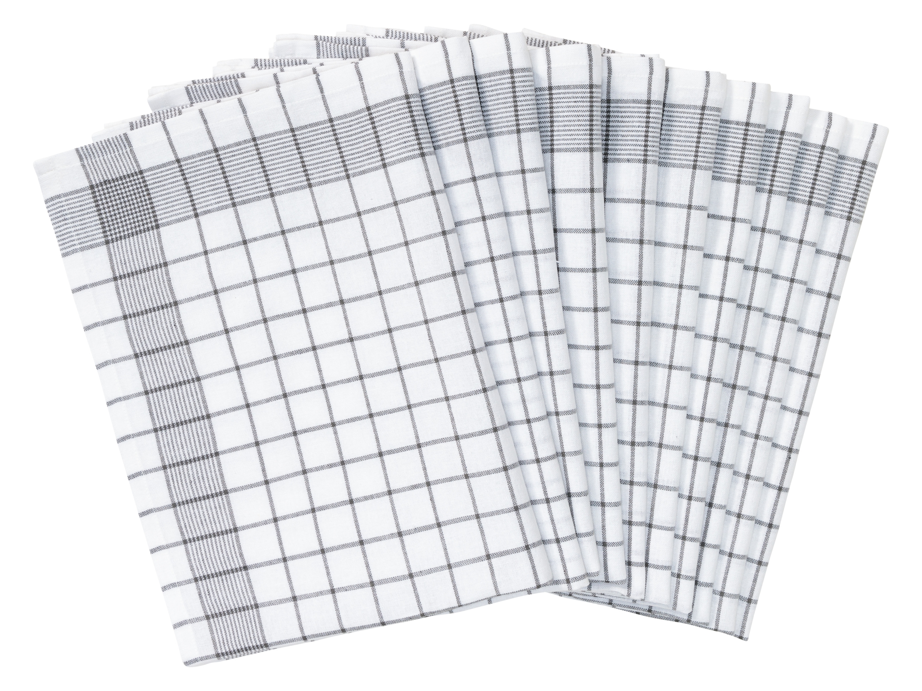 LIVARNO home Lot de 10 torchons, 50 x 70 cm (gris)
