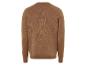 Un pull en laine marron à manches longues.