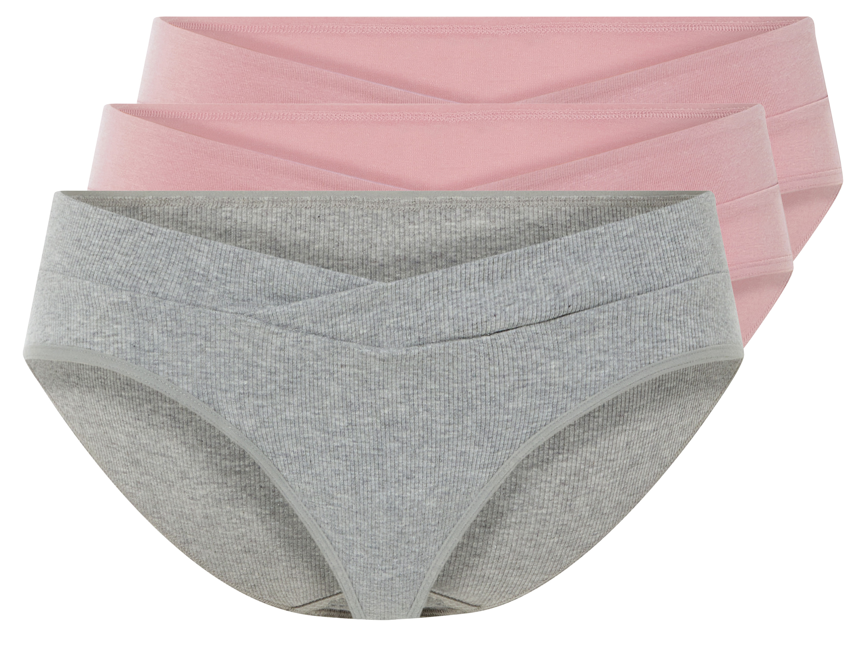 esmara® Lot de 3 culottes femme (gris/rose, S(34/36))