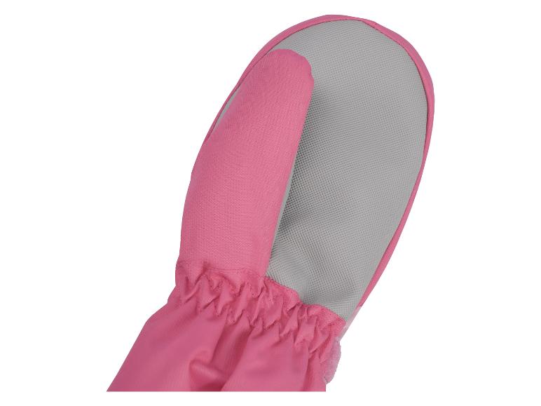 Moufles roses pour enfants avec paume grise