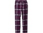 Pantalon de pyjama à carreaux violets et noirs avec taille élastique.