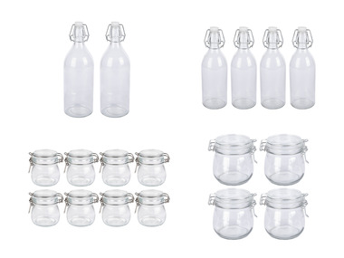 ERNESTO® Bocaux / Bouteilles en verre, avec joint en silicone