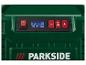 Compresseur Parkside vert avec écran numérique.