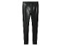 Pantalon noir taille haute en similicuir.