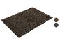 Paillasson marron et noir à motifs avec échantillons de couleurs