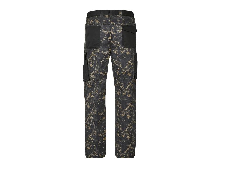 Pantalon cargo camouflage noir et beige