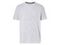 T-shirt gris clair à manches courtes.