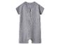 Body gris à manches courtes pour bébé avec fermeture à boutons-pression.