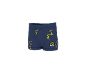 Boxer bleu pour garçon avec des éclairs jaunes et un motif de balle