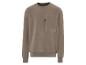 Un sweat-shirt beige avec un logo LVG et une grande poche.
