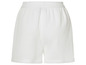 Shorts en coton blanc avec taille élastique.