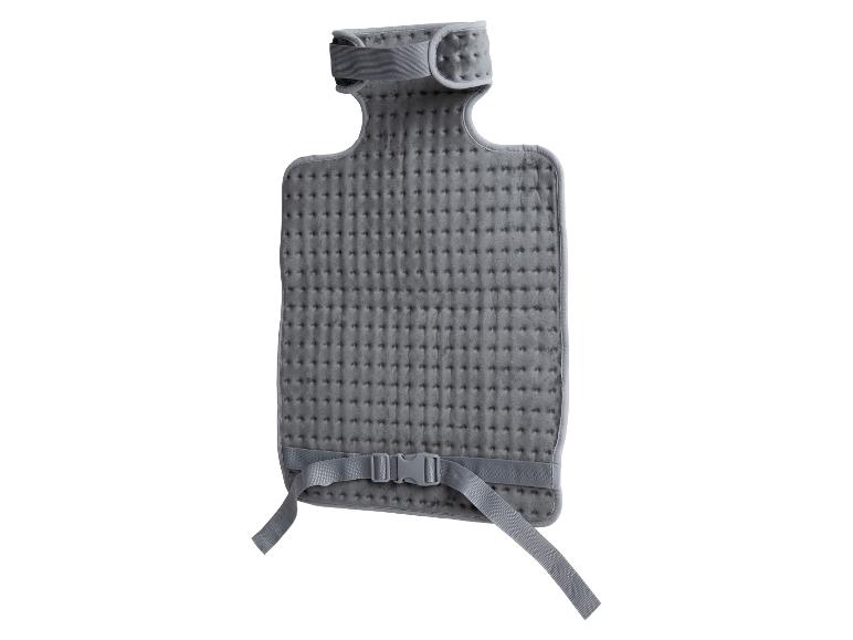 Coussin chauffant électrique gris avec sangles et boucle