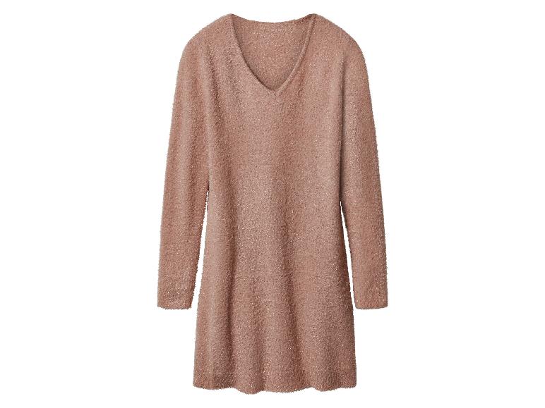 Robe pull rose douce avec col en V