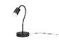 Lampe de table noire avec bras flexible et base ronde