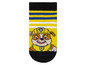 Des chaussettes jaunes avec l'image du chien Rocky de la Pat' Patrouille.