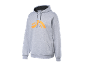 Sweat à capuche Crivit gris avec imprimé orange